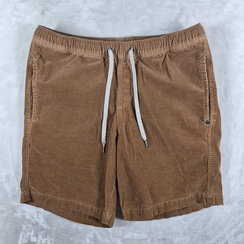Vuori Optimist Short Men's Large Brown 8" Inseam Corduroy Stretch Comfort V385